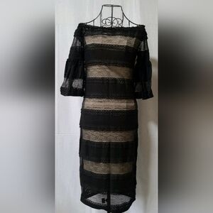 RACHEL Rachel Roy Black Lace Off The Shoulder Dress